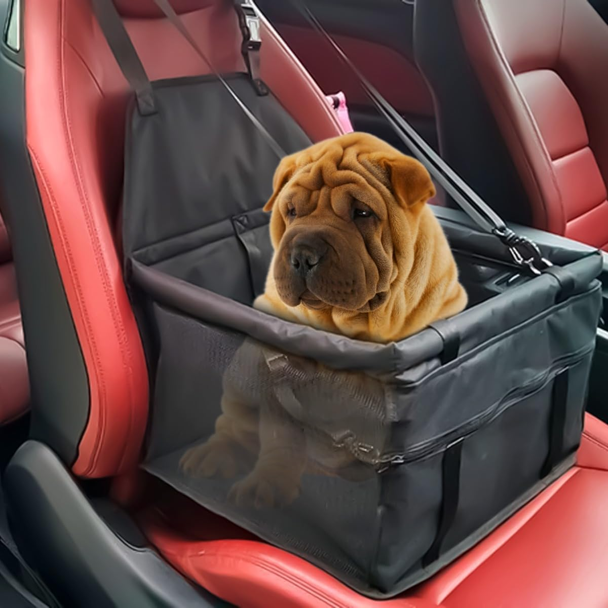 Cadeirinha De Cachorro Gato Para Carro Capa Protetora Assento Banco Traseiro Carro (PREMIUM)- CINZA TUBLINE