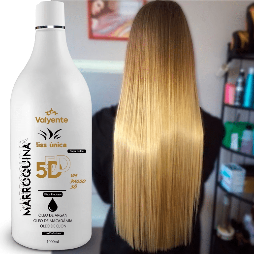 Marroquina Liss única Valyente: Profissional 1000ml | Liso Absurdo Alisa 100% Óleo De Argan