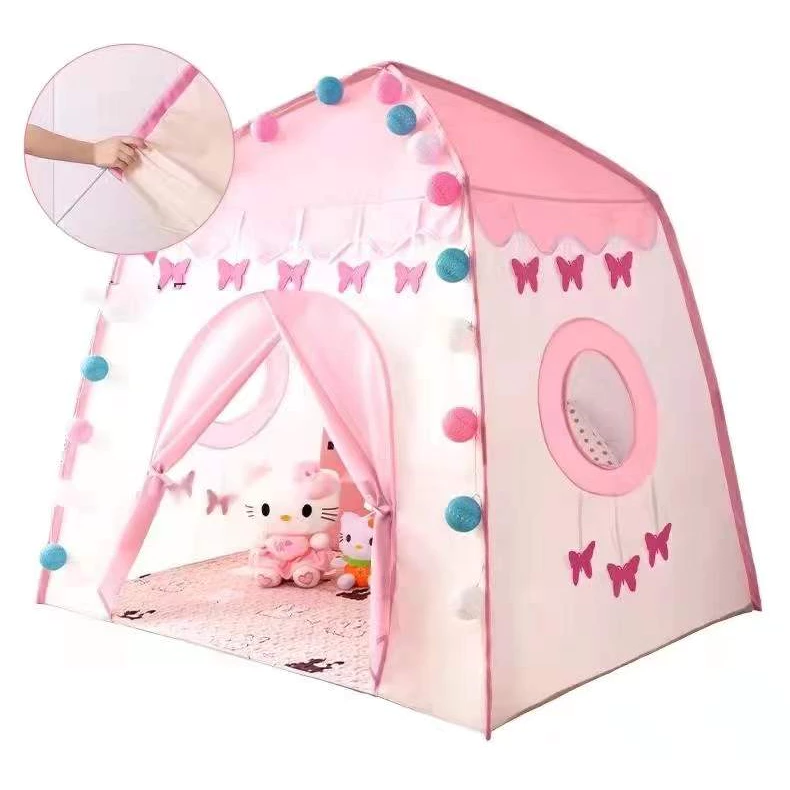 barraca infantil menino azul foguete 1.3M cabana menina princesa grande menor preco promocao