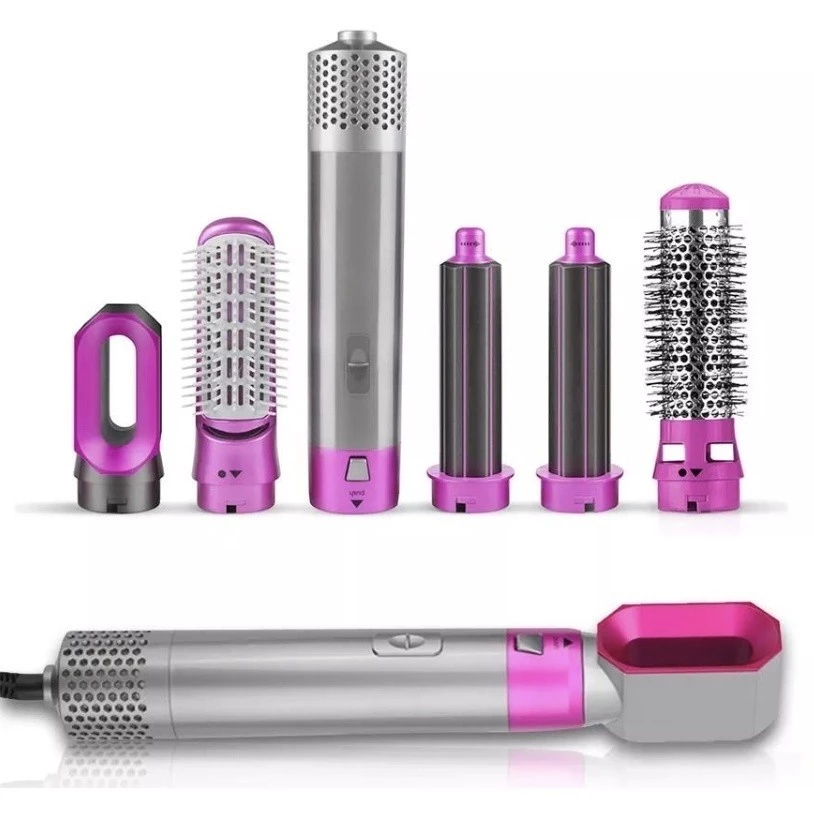 Escova 5 em 1 Secador, Pente, Modelador, Aumenta volume Profissional