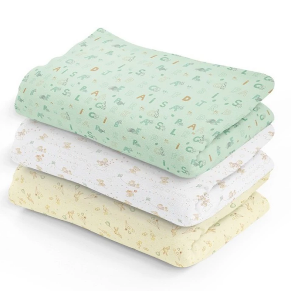 Cueiro Estampado Flanelado Bebê Kit 3 Unidades 80X50CM Papi/Incomfral