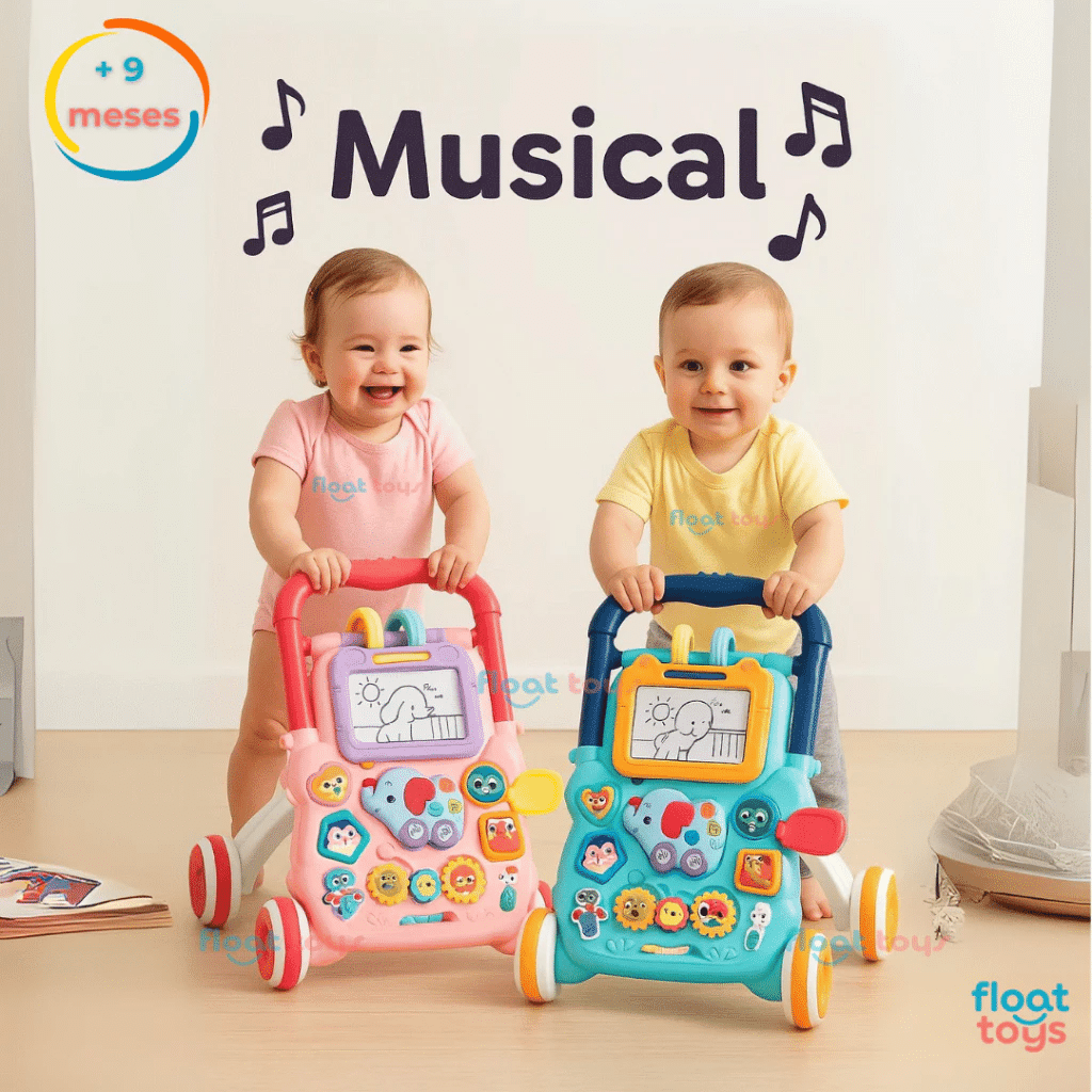 Andador Didático Bebê Musical Empurrador Quadro Magico Baby Infantil
