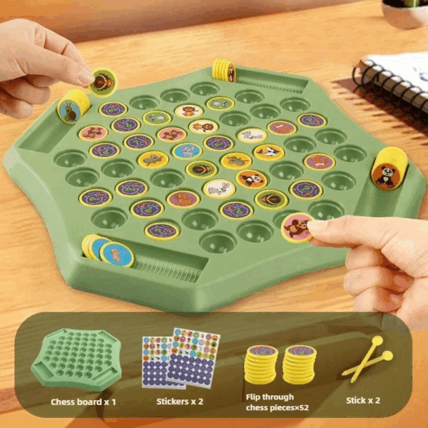 Crianças Batalha Xadrez Brinquedo Educativo Observação Concentração Treinamento Divertido Animal Flip Pai-Filho Jogo Int