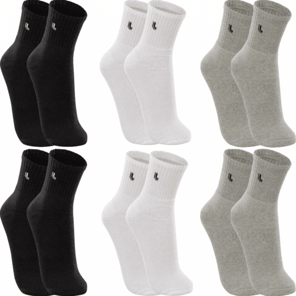 Kit 6 Pares Meias Lupo Cano Médio Alta Esportivas Academia