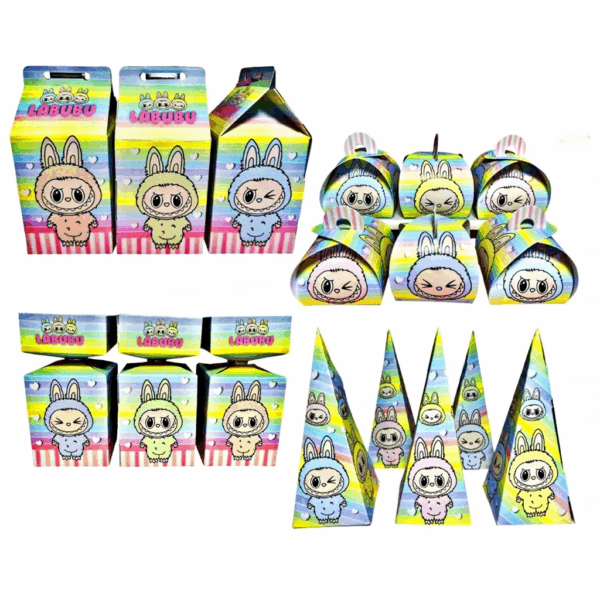 Labubu Kit Lembrancinhas Labubu Papelaria 20 Caixinhas Labubu Decoração festa Labubu