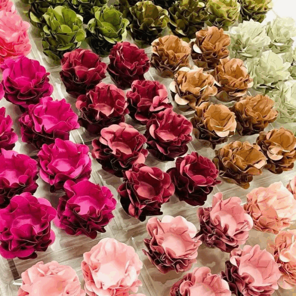 Kit 40 Forminhas para Doces Finos Formato Flor Para Festa Casamento Aniversário Batizado