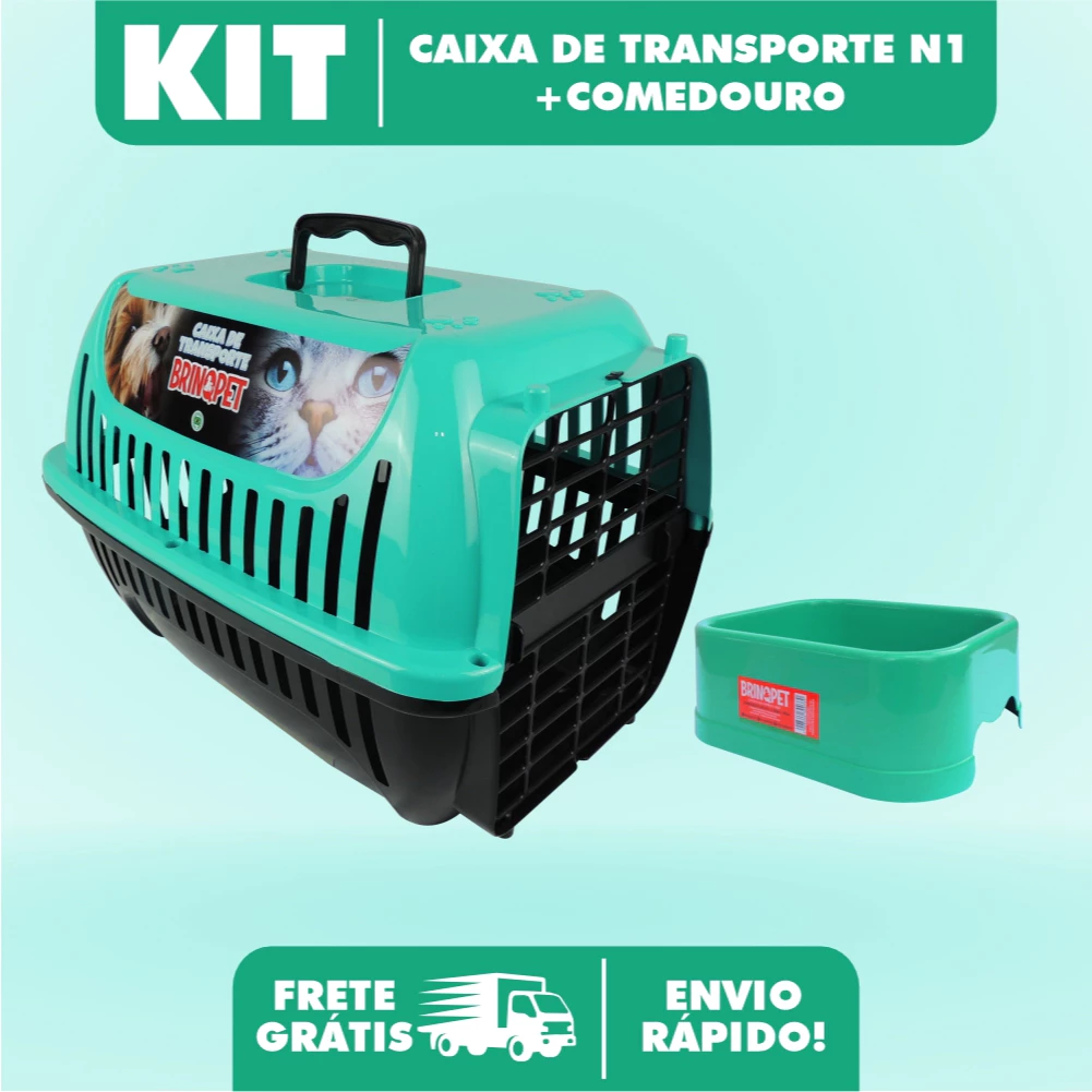 Caixa de Transporte para cachorro coelho gato e hamister N1 Colorida - Brinqpet