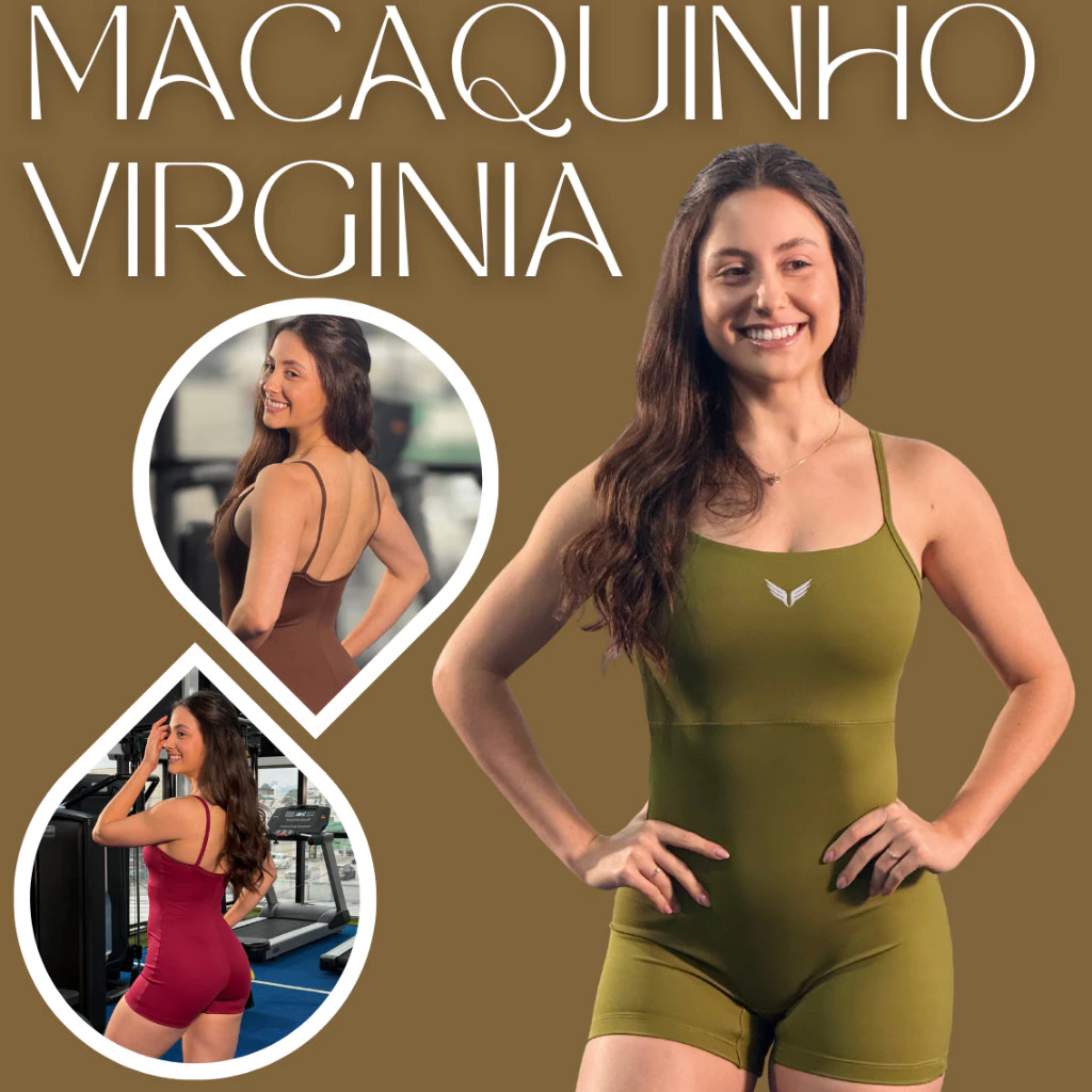 Macaquinho Virginia Poliamida Alcinha Costas Abertas Zero Transparencia