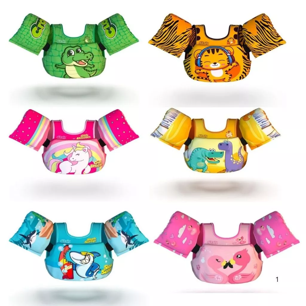 Boia Infantil Com Colete Salva Vidas Criança Até 25kg Piscina Verão Praia Com Inmetro